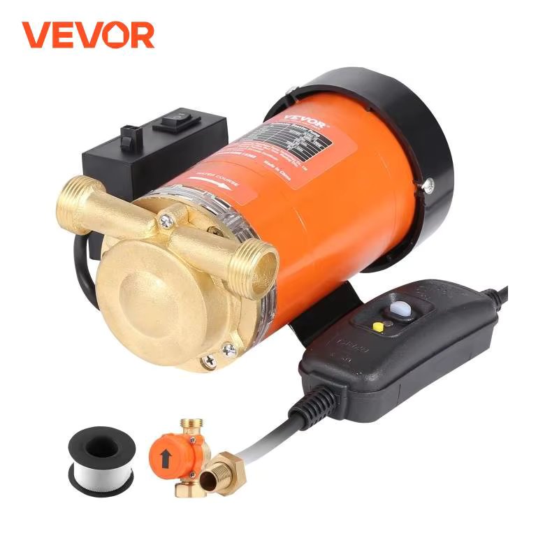 VEVOR 120W Water Pressure Booster Pump 110V AC 396GPH 21.75PSI Household Automatic with Water Flow Switch for Whole House Shower