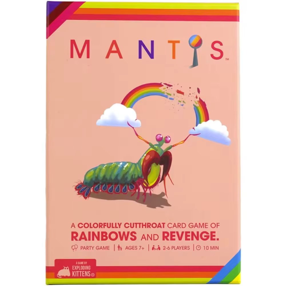 Mantis Card Games Fun Family Games Night Popular Kid Games Colorfully Cutthroat Of Rainbows And Revenge Board Game