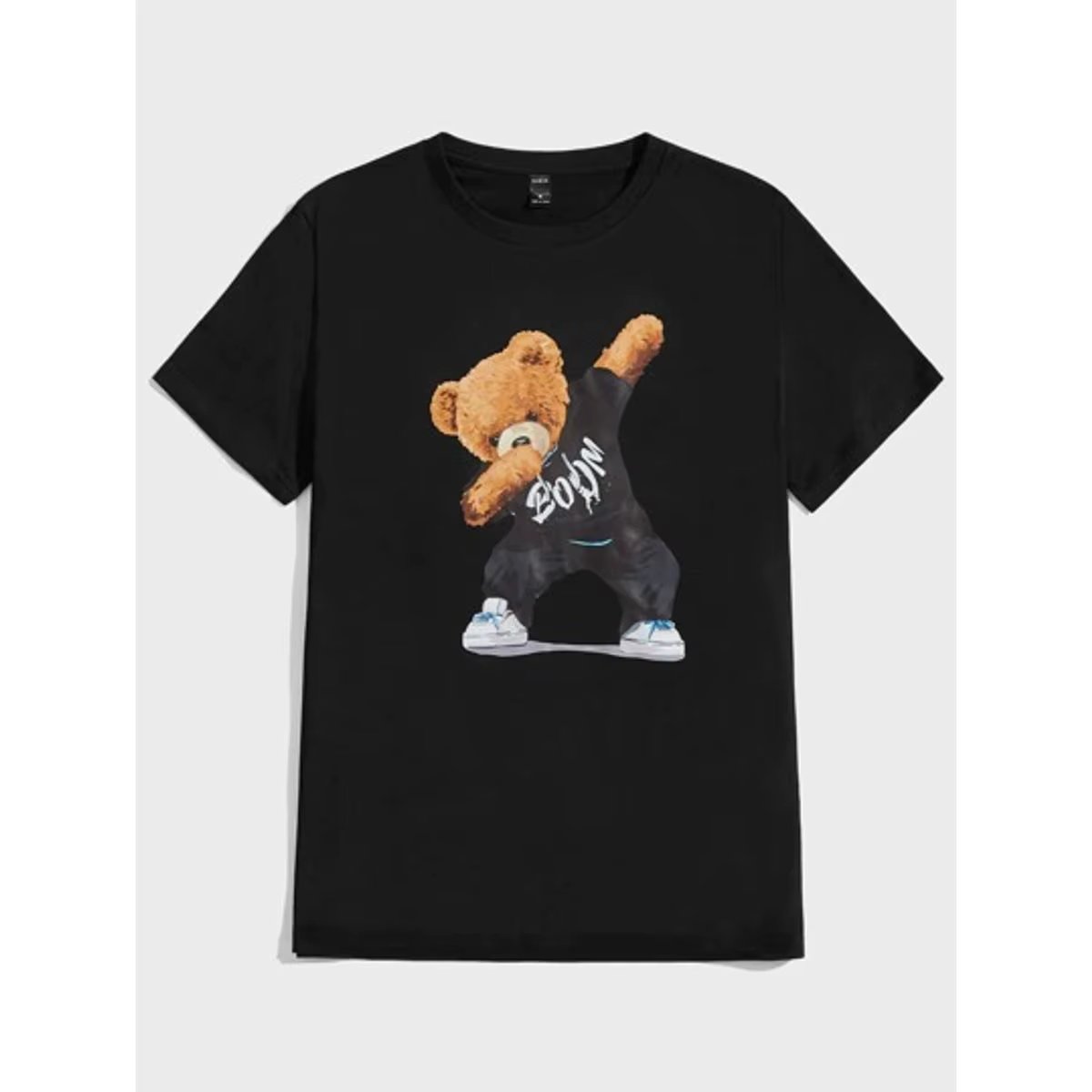 Men's streetwear T-shirt Happy Bear vintage men hip hop