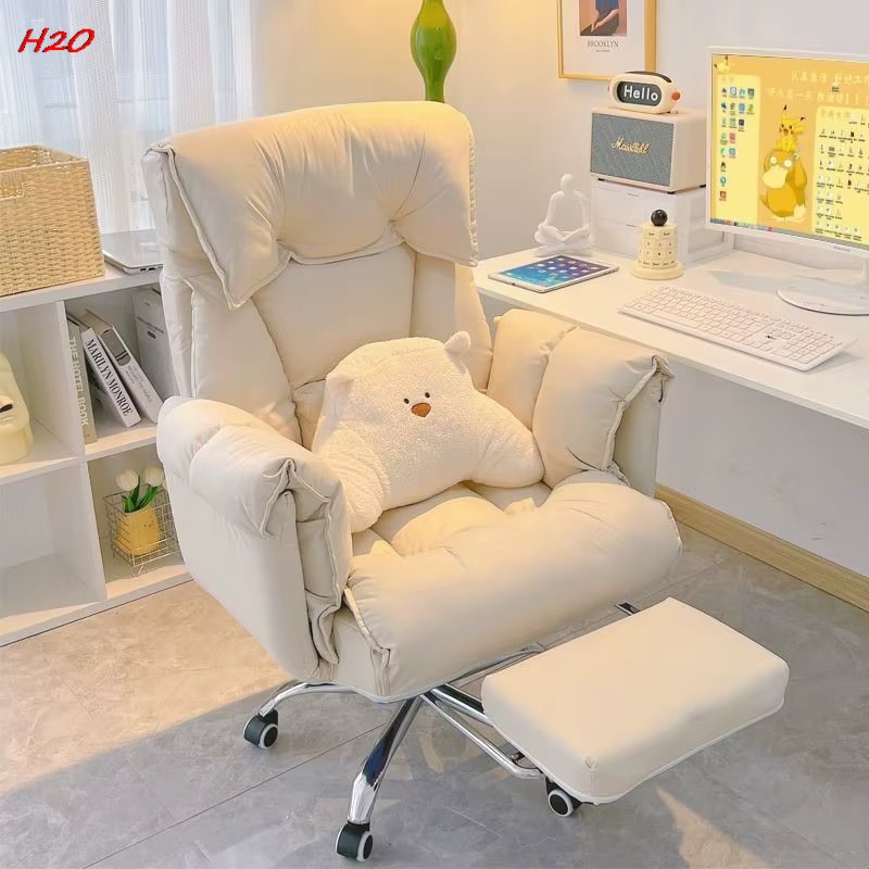 H2O House Lazy Sofa Computer Chair E-sports Chair Home Chair Backrest Can Lie In The Bedroom Internet Office Chair Cat Paw Cloth