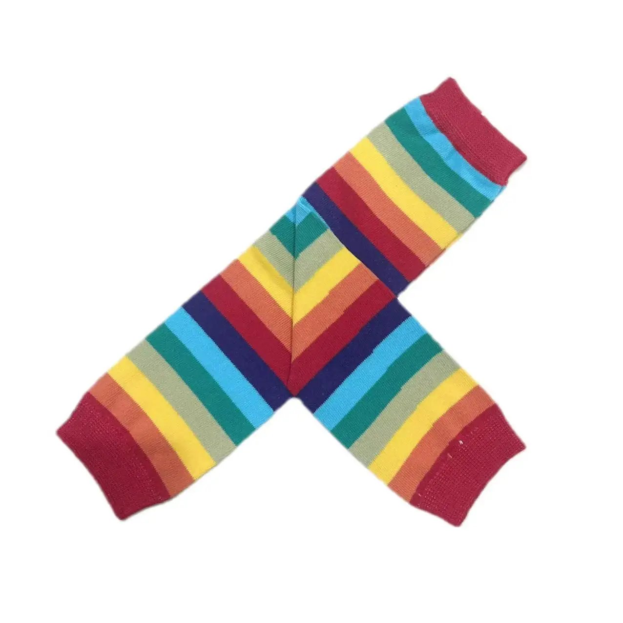 Newest Baby Leg Warmers boy's girls' Legging Tights Rainbow Socks infant toddler ruffle Arm warmers legwarmers