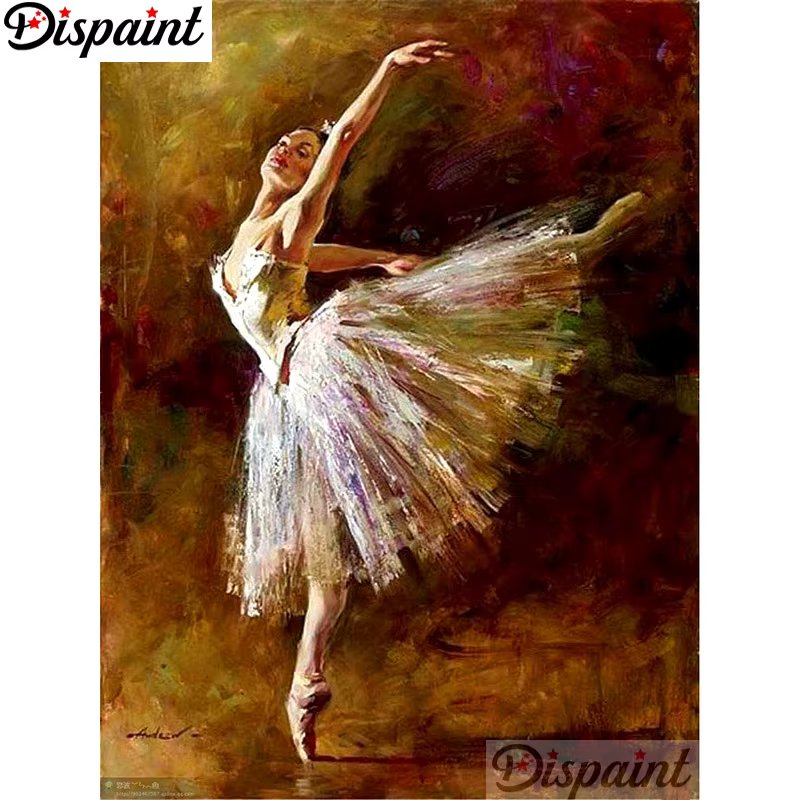 Dispaint Full Square/Round Drill 5D DIY Diamond Painting "Beauty ballet" Embroidery Cross Stitch 5D Home Decor A11180