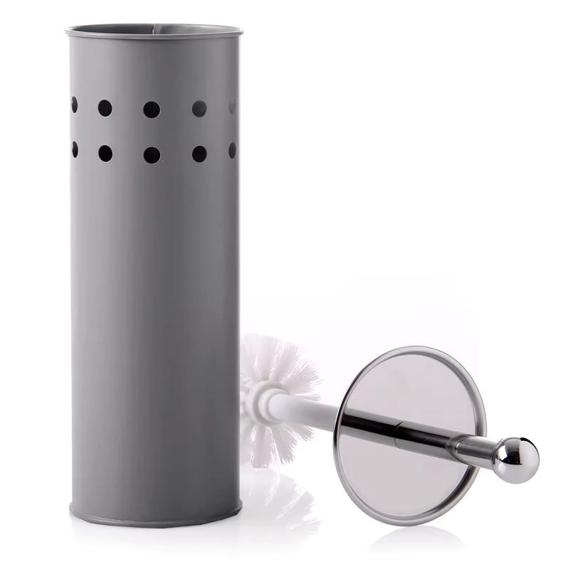 Quality metal brush gray bathroom accessories 10x10x39 cm. 29789