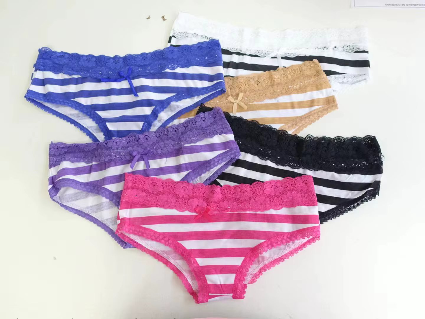 Calcinha Feminina De Algodão / Sensual De Renda e lacinho (Adulto)