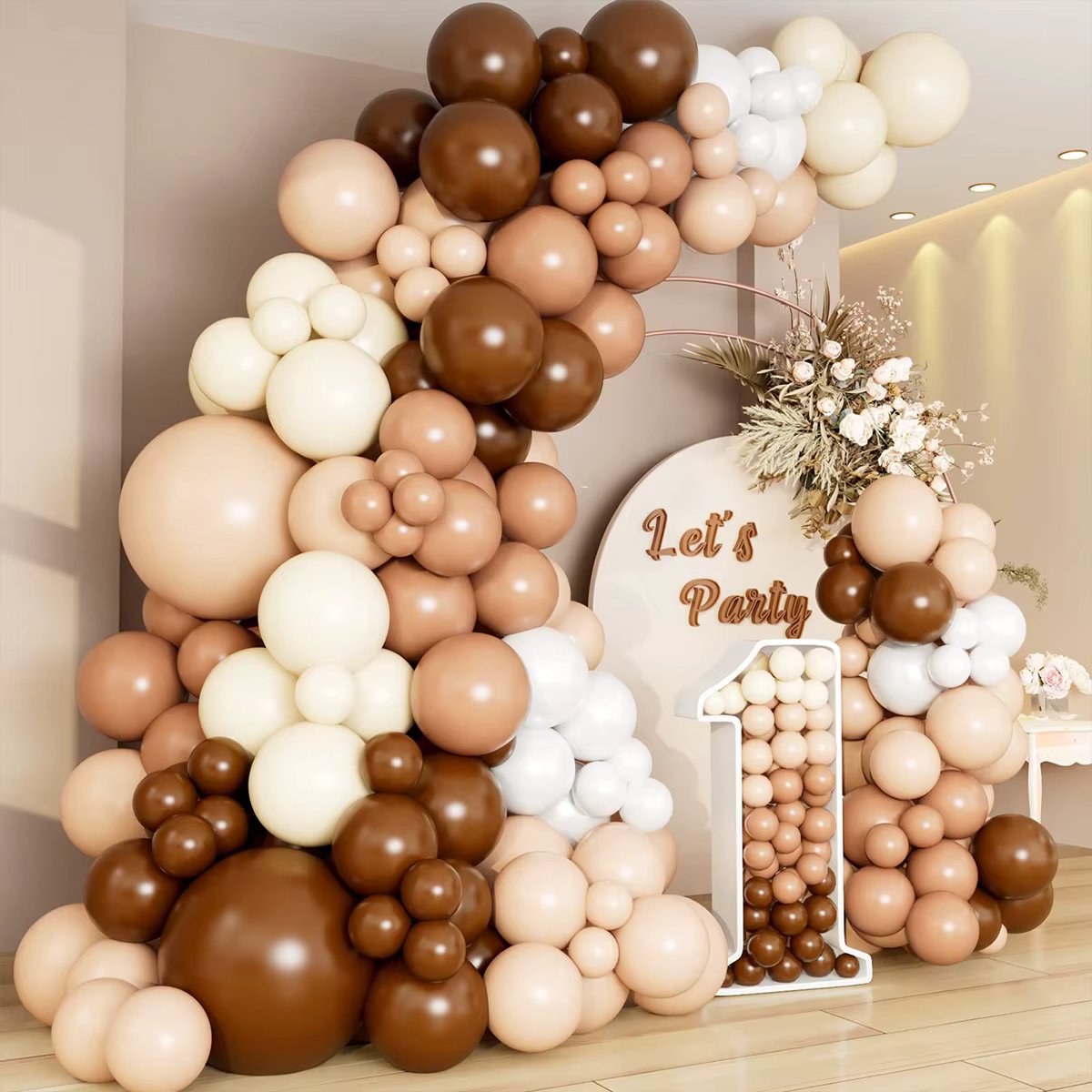 Brown Balloons Garland Arch Kit Birthday Party Decoration Kids Wedding Birthday Party Supplies Baby Shower Decor Latex Balloons