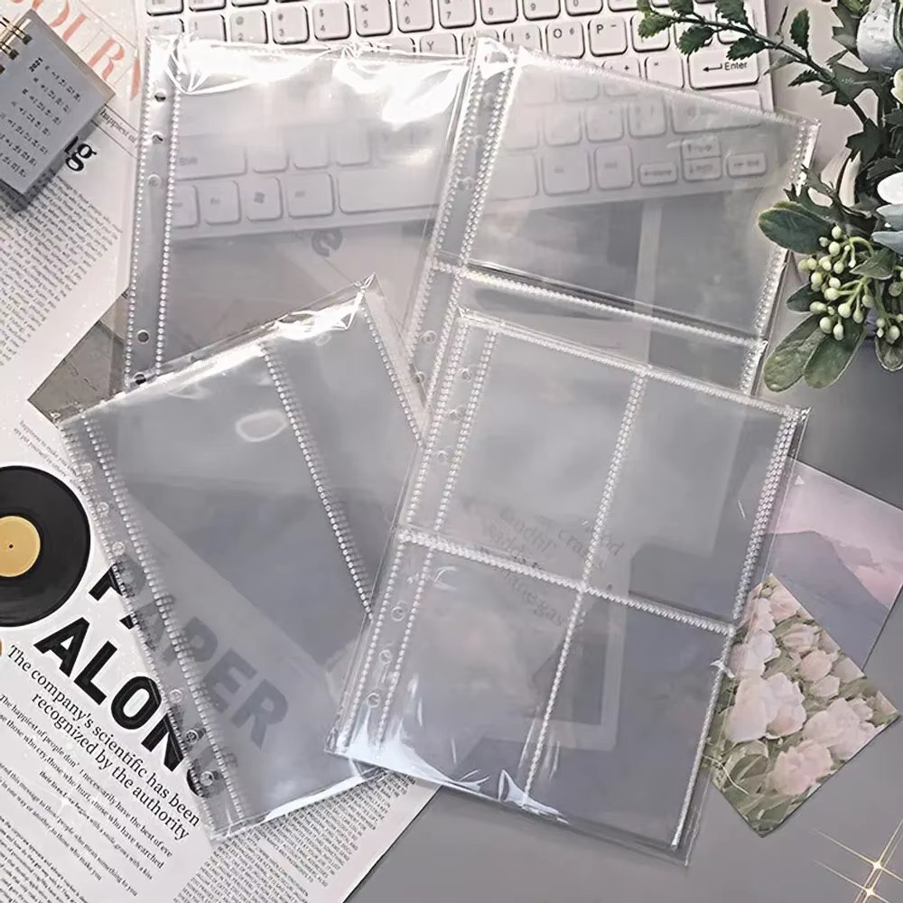 10pcs/set Photocard Sleeves for 6 Ring A5 Binder, Ultra-Clear K-pop Photocard Sleeves,Top Loading Photo Sheet Protector