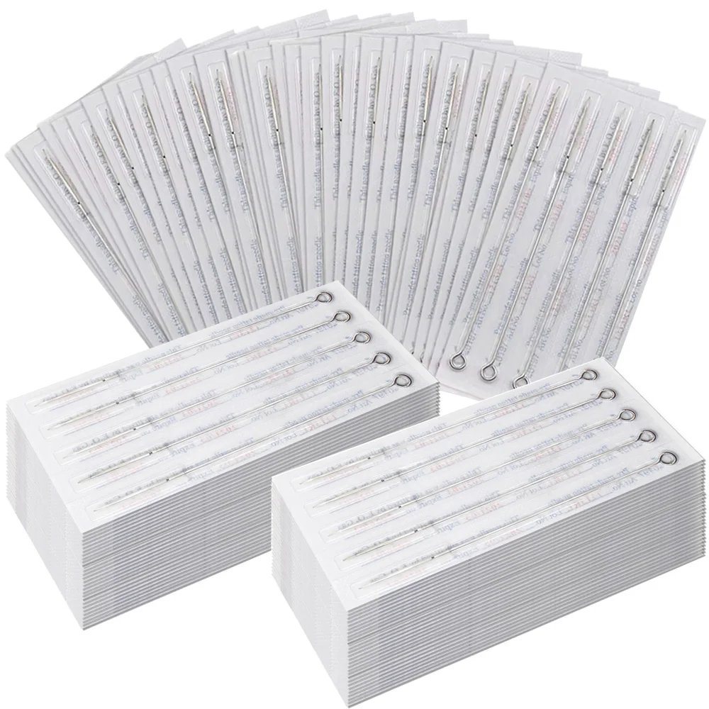 100/50/20/10/5PCS Sterilized Tattoo Needles RL RS RM M1 Stainless Steel Tattoo Needles for Tattoo Machine Permanent Makeup Tools