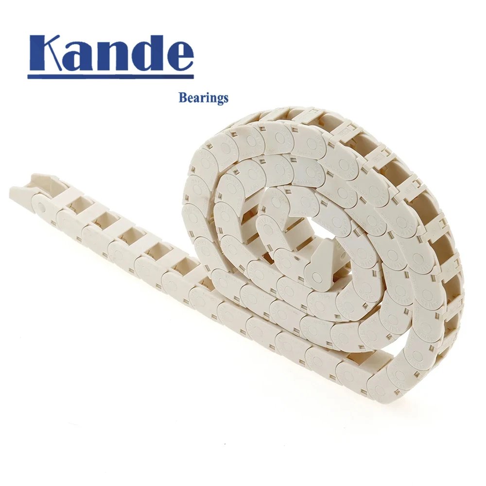 Kande PA66 White Open Type Drag Chain Bridge 10/15/18 1000mm Length Cable Carrier with Connector for CNC 3D Printers Voron
