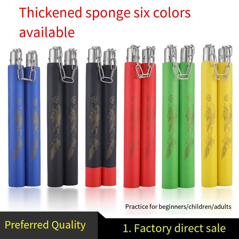 Beginner Practice Sponge Nunchucks Improve Flexibility and Agility Convenient Nunchucks Suitable for Exercise Courage