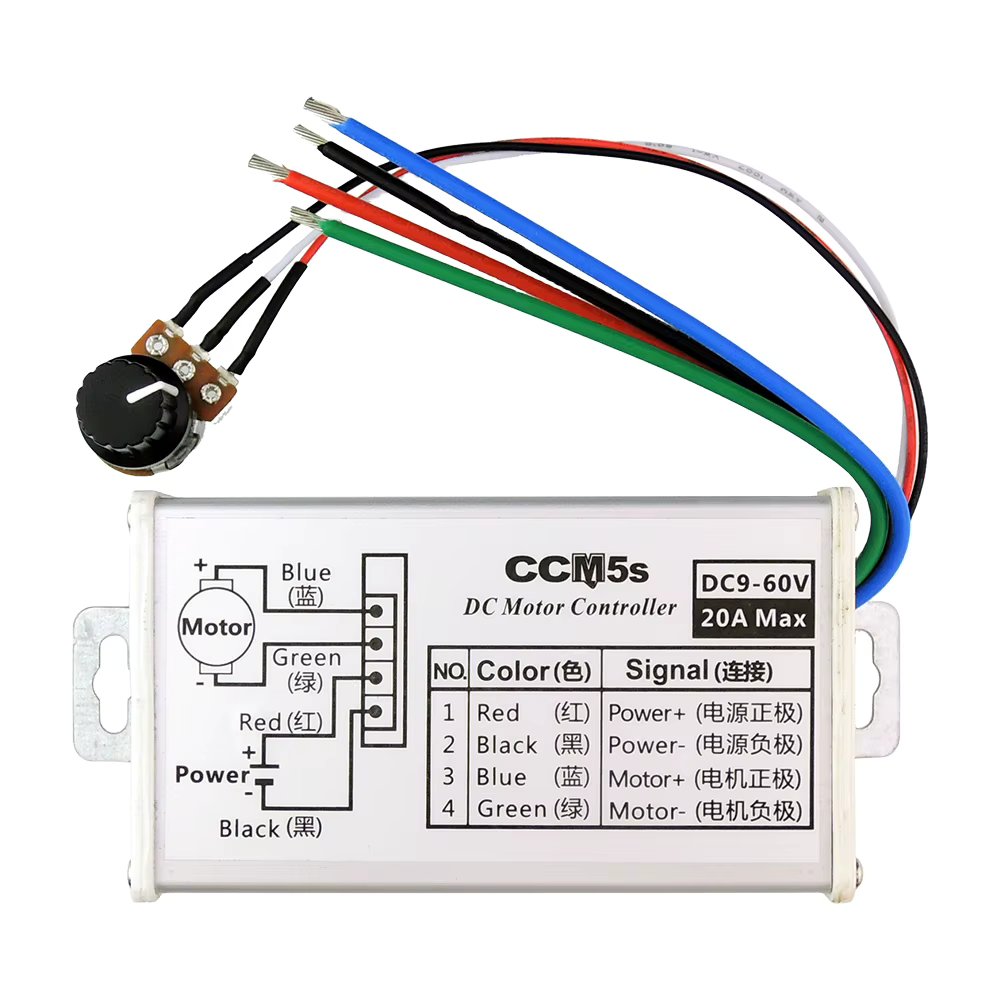 Stepless DC Motor Speed Controller DC 9V-60V 12V 24V 60V 20A Motor Pulse Width Modulator Regulator PWM Speed Regulator