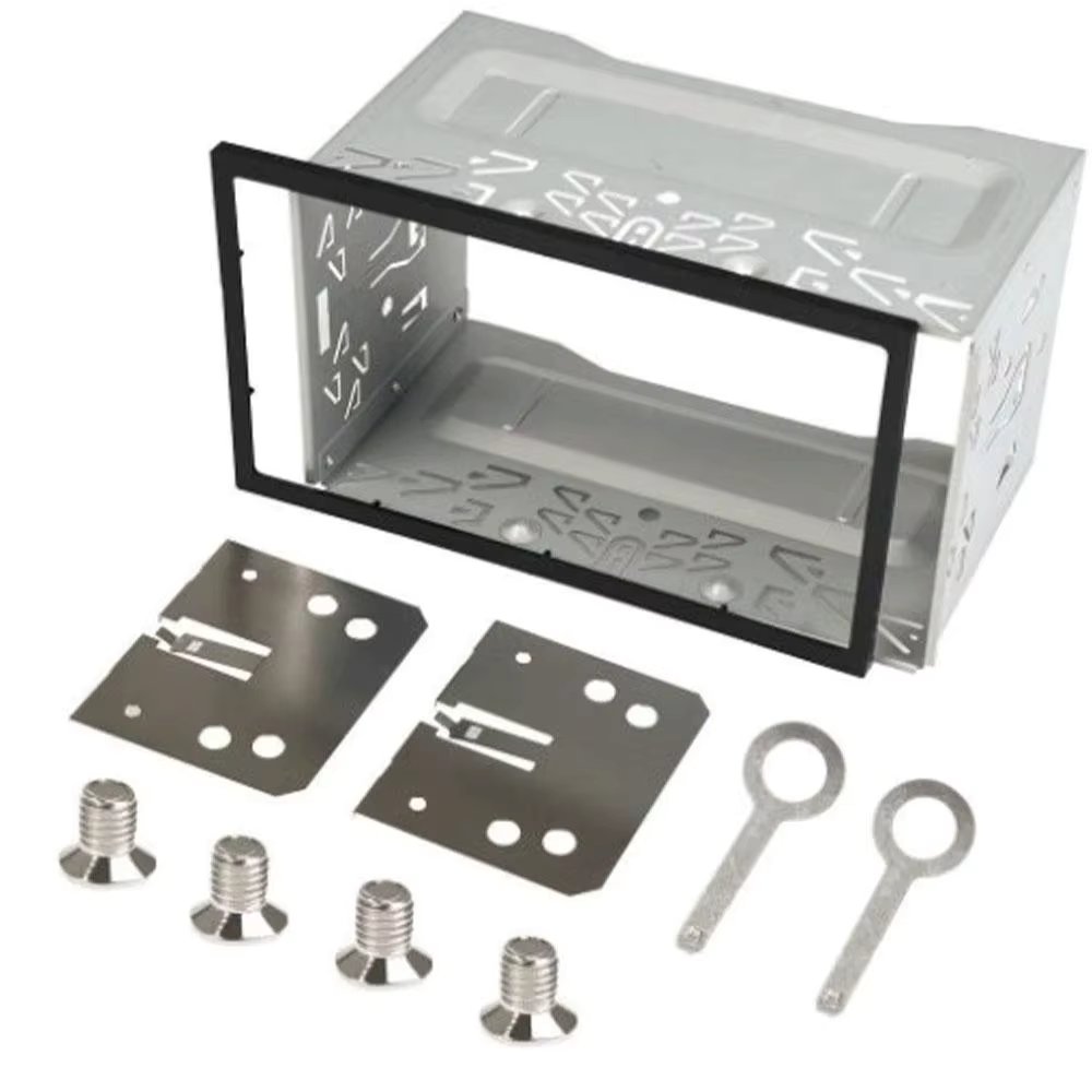 2Din Stereo Radio Cage Frame Unit Universal DVD Player Box Fascia Panel Plate Case Audio Dash Mounting Frame Kit  Accessories