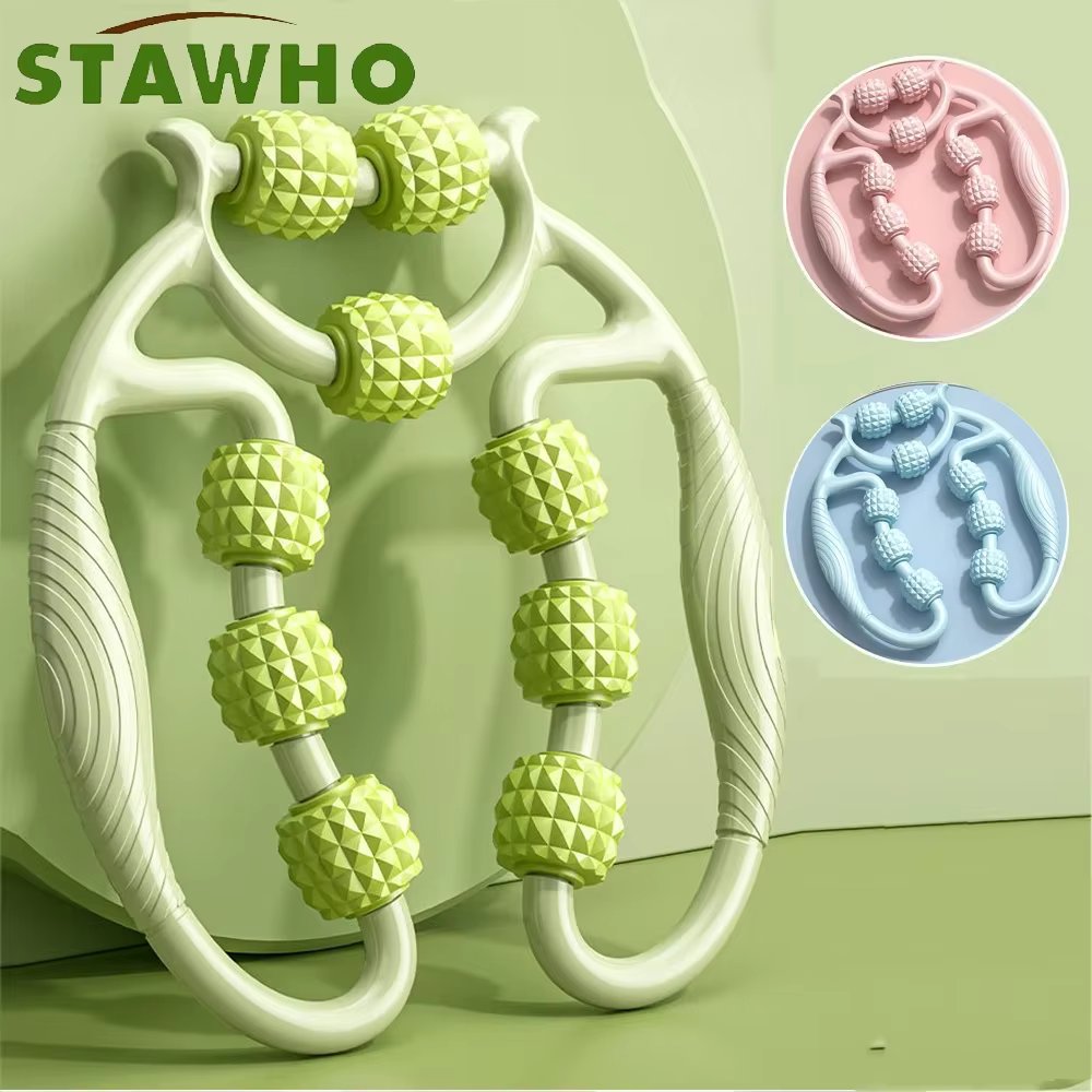 1Pcs 9-Wheel Fascia Muscle Roller,Cellulite Roller,Massage Roller for Relieve Muscle Soreness Thigh,Calf, Arm Reduce Cellulite