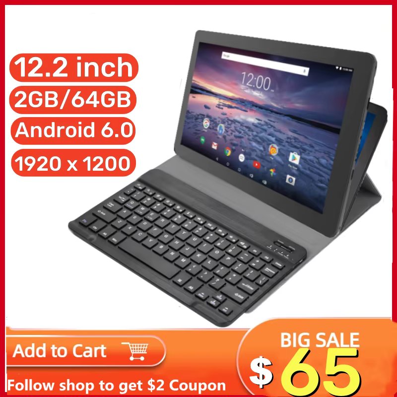 New Arrival 12.2 INCH RAM 2GB  ROM 64GB CT9 Android 6.0 Tablet PC MT8163 Quad Core 1920 x 1200 IPS Screen Dual Camera USB 3.0