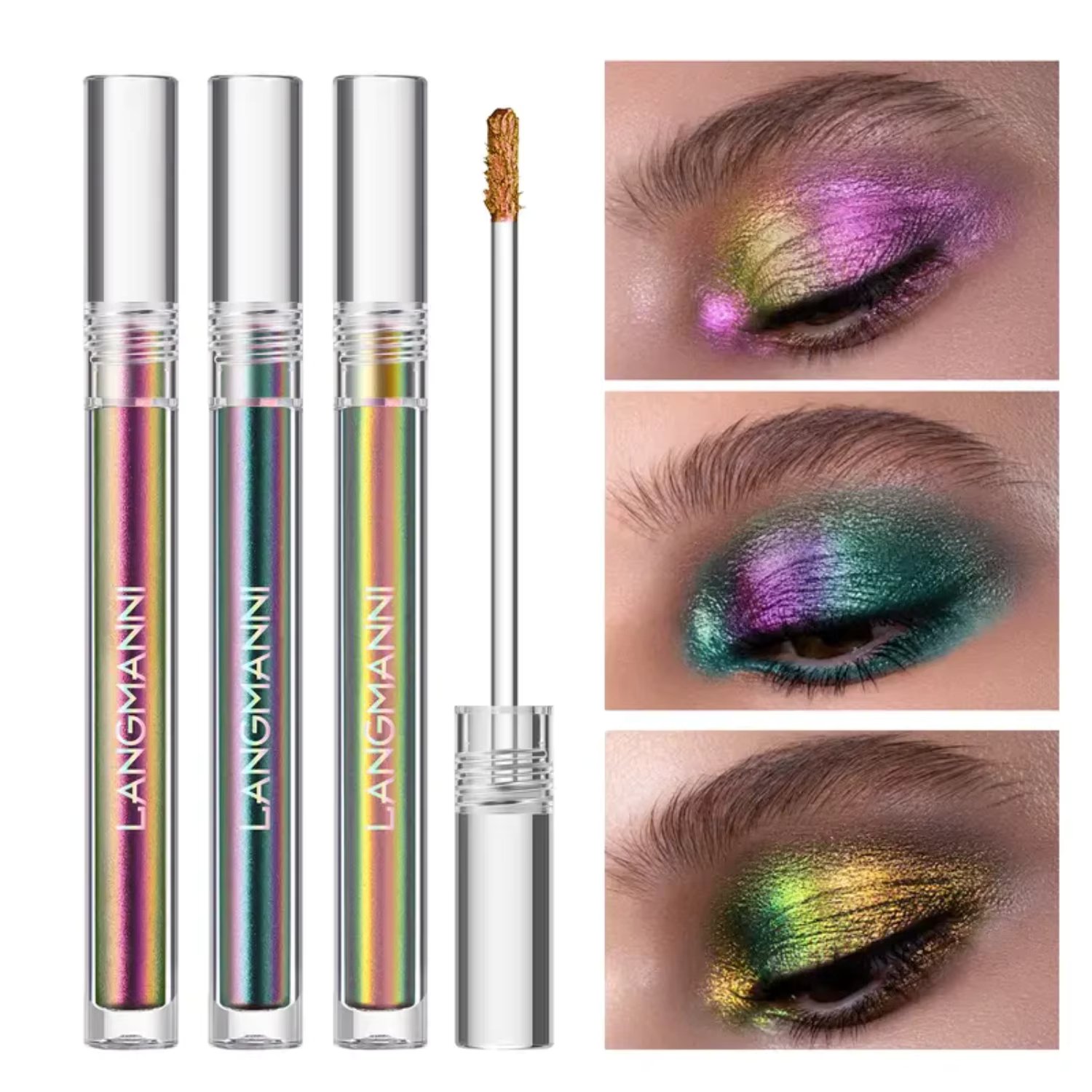3-Piece Halloween Diamond Liquid Eyeshadow Set for Shimmery Glam Looks Decoracion hogar Rose Mom gift Cloud decor Txt lightstick
