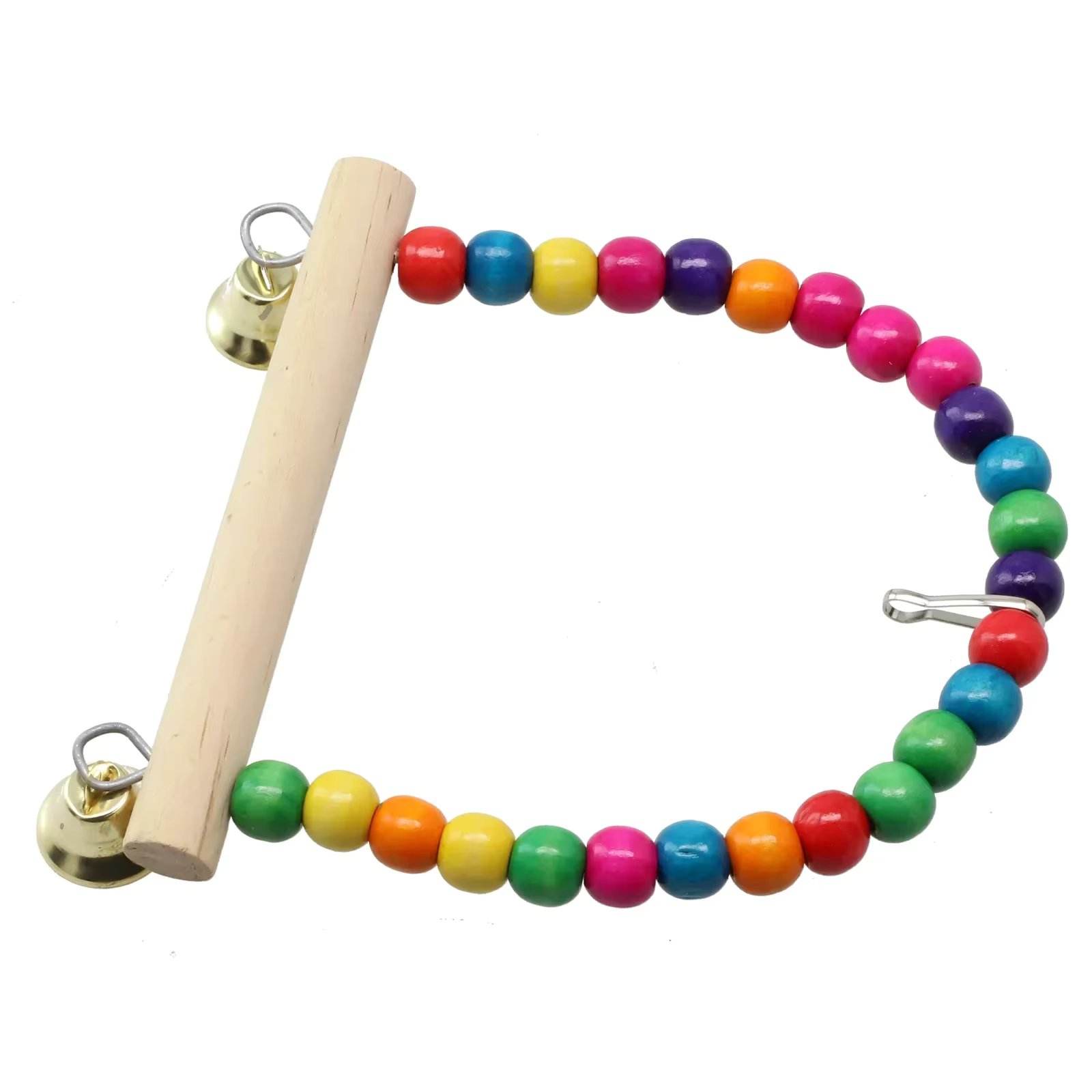 1 Pc Parrot Swing Bird Swing Toy Parrot Cage Toy With Plastic Beads Bell Hung On Swing For Pet Brid Supplies Pet Family Supplies