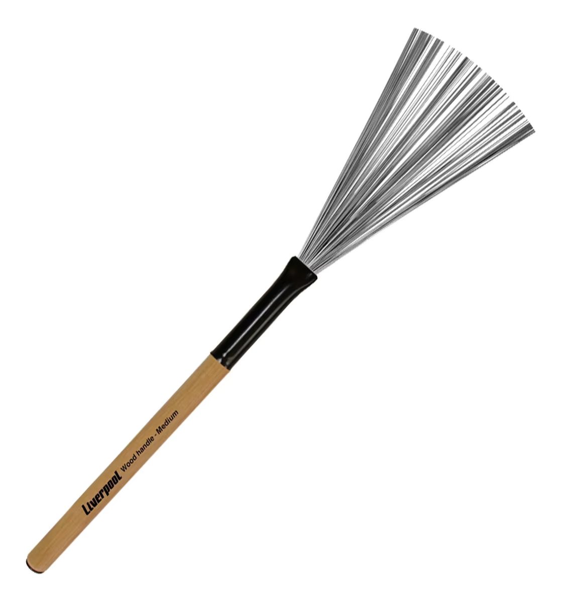 Liverpool Medium Wood Broom, Jazz Steel, Percussion, Drums, VA-186