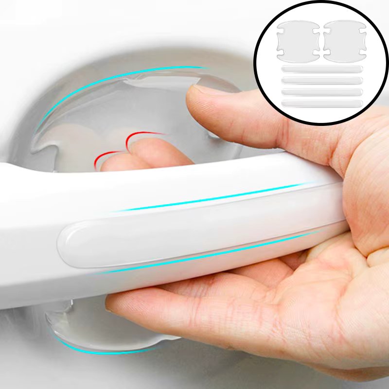 8pcs Car Door Handle Bowl Scratch Protective Stickers Universal For Mg Zs Accessories 2023 Byd Atto 3 Ford Focus Bmw F31