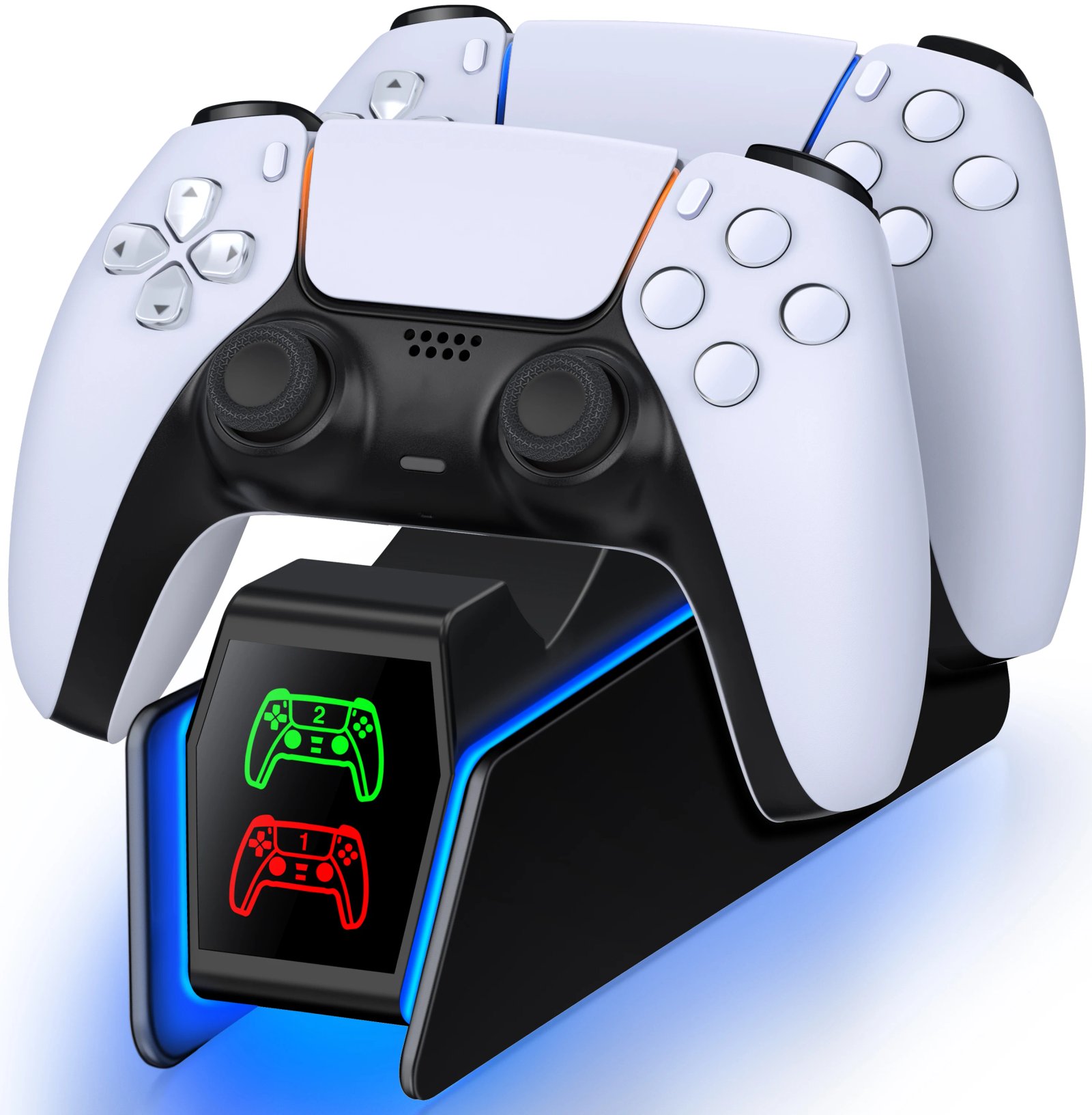 BEBONCOOL For PS5 Controller Charger RGB Fast Charging Station For PlayStation5 Wireless Game Controllers Charging Stand Gamepad