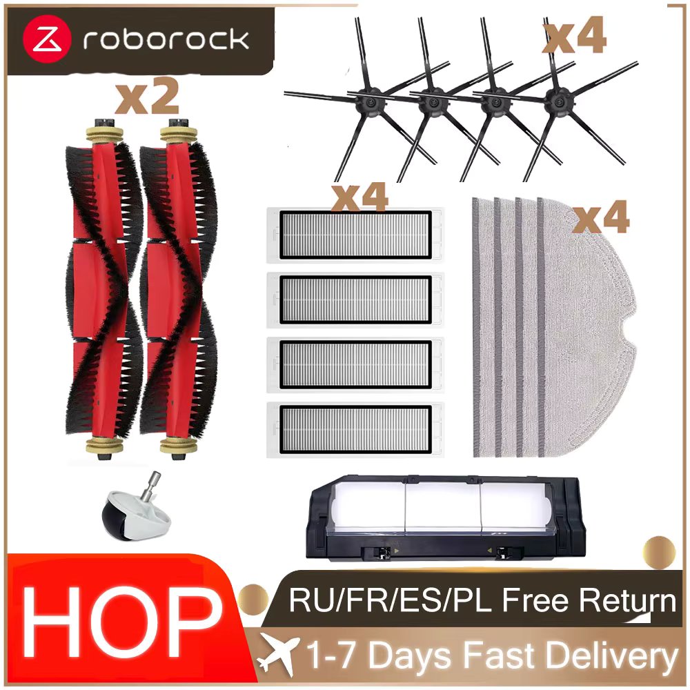 For Xiaomi Roborock S5 Max S50 S55 S5 S6 S6 MaxV S6 S2 Pure E4 E5 Robot Vacuum Spare Parts Main Side Brush Hepa Filter Mop