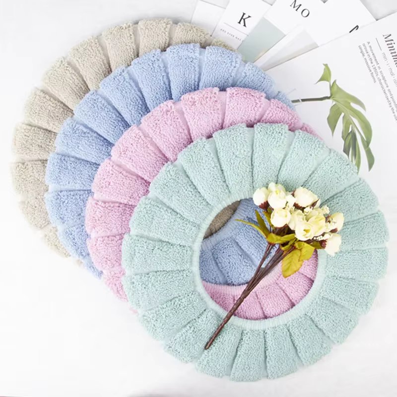 Bathroom Toilet Seat Closestool Washable Soft Warmer Mat Pad Cushion Toilet Seat Bidet