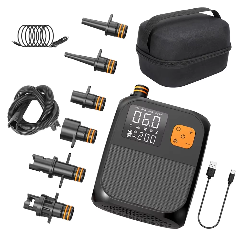 8000mAh touch screen electric pump 20PSI SUP pump two-stage inflator, fair for kayaks, sails, SUP electric equipment