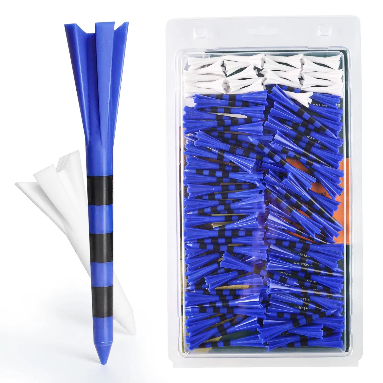 Golf Tees Plastic 5-Prongs Marking System 80 Driver Tees with 20 Iron Hybrid Tees Mixed 100 Pcs/Set Low Friction Resistance