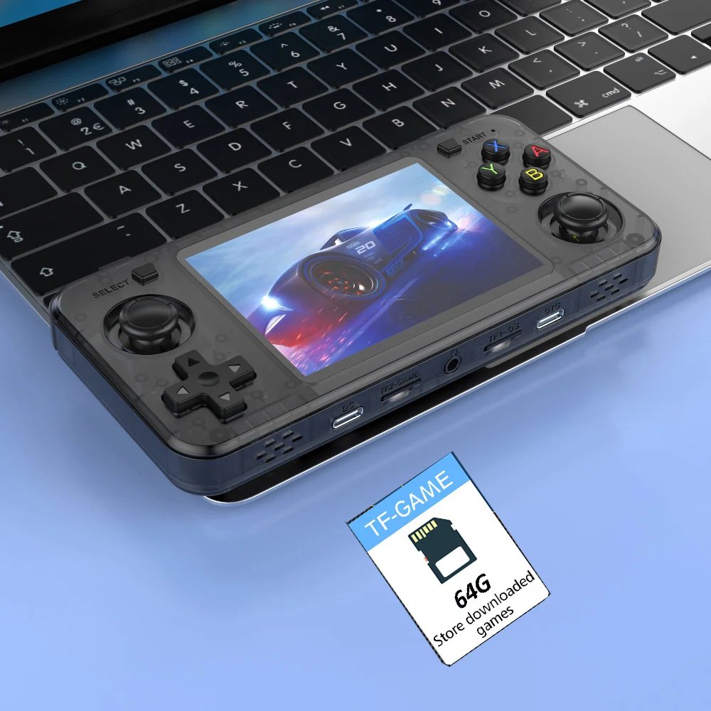 R36H Retro Handheld Game Console New Arrival Arkos System 64G 128G IPS Screen Console Retro Game New Year Gift