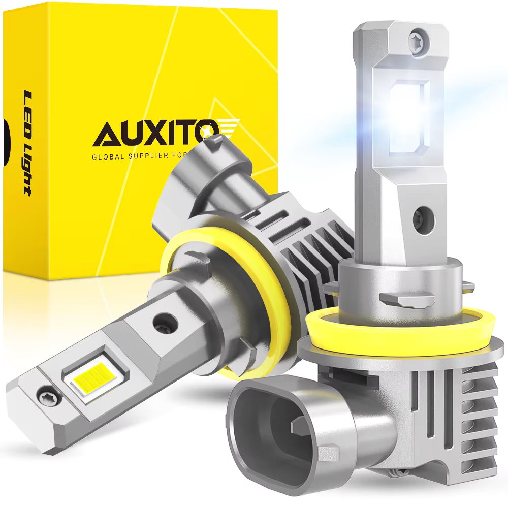 AUXITO 2Pcs H4 H11 LED Headlight Bulbs for Car No Fan 9005 HB3 9006 HB4 H9 H16JP H8 LED CSP Chip Automotive Fog Lamp