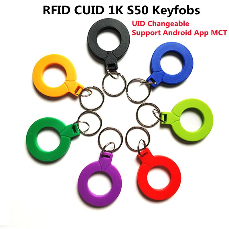 5/10pcs New 13.56MHZ Android App MCT CUID Changeable MF S50 1K IC Keys Keyfobs Token Tags NFC Clone Copy Block 0 UID Writable