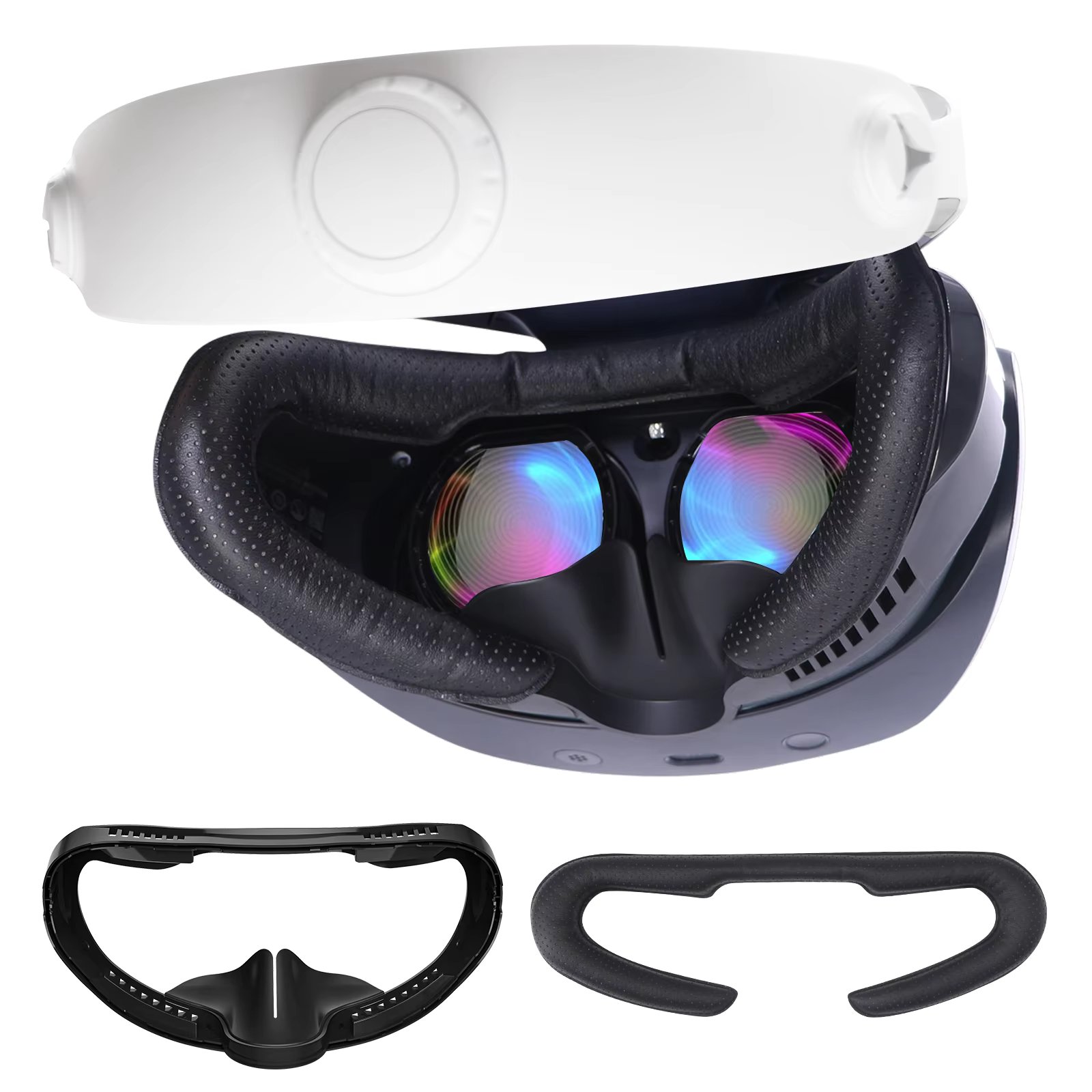 VR Face Pad for Playstation VR2, PSVR2 Fitness Facial Interface Cushion Pad Anti-fogging Sweat-proof Breathable Foam Cushion Set