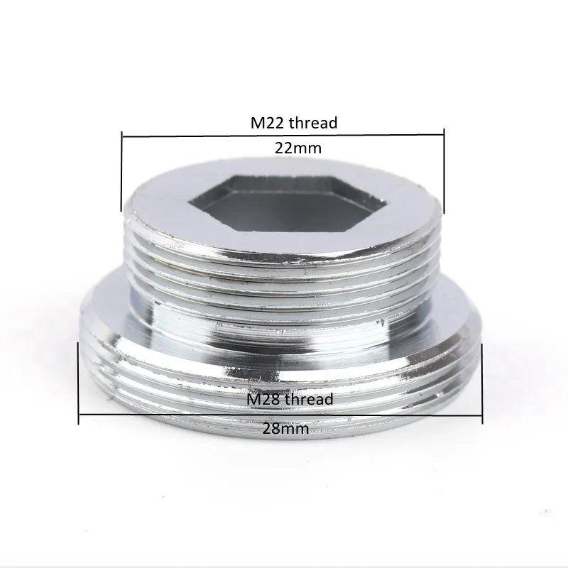 Brass M22 to M28 Thread Connector Faucet Joint Kitchen Water Tap Adapter Water Bubbler Purifier Accessory Faucet Copper Fittings