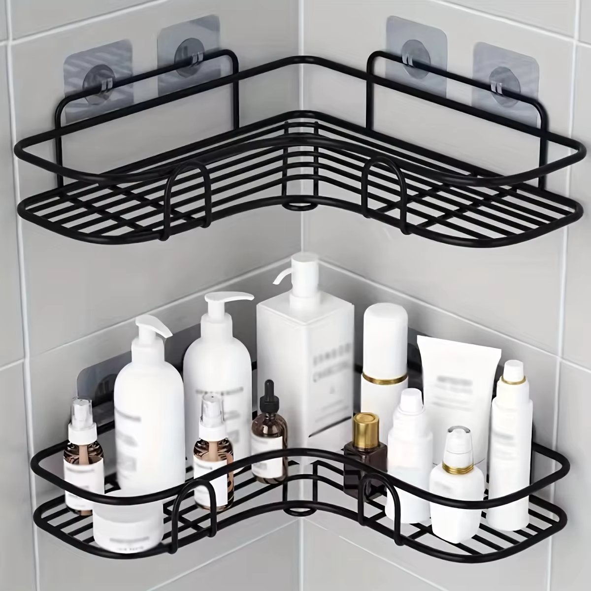 1pc Punch-free Triangle Rack, Corner Shelf, Dormitory Storage Rack, Storage Shelf For Bathroom & Kitchen
