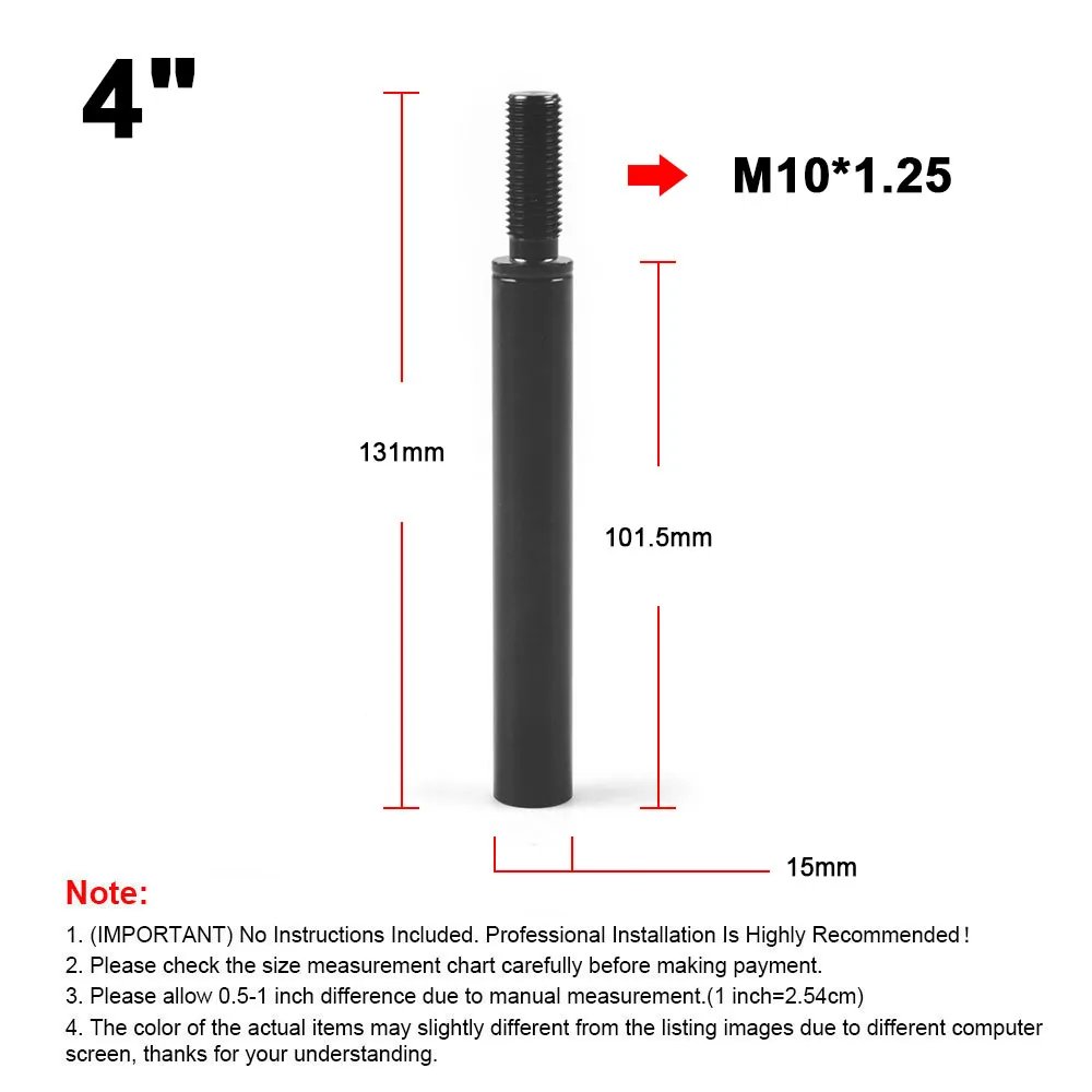 4inch and M10X1.25