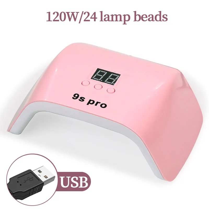 LULAA Trapezoidal Nail Gel Dryer Lamp 24 LED Beads Nail Phototherapy Machine Professional Manicure Tool Integrated USB Equipment