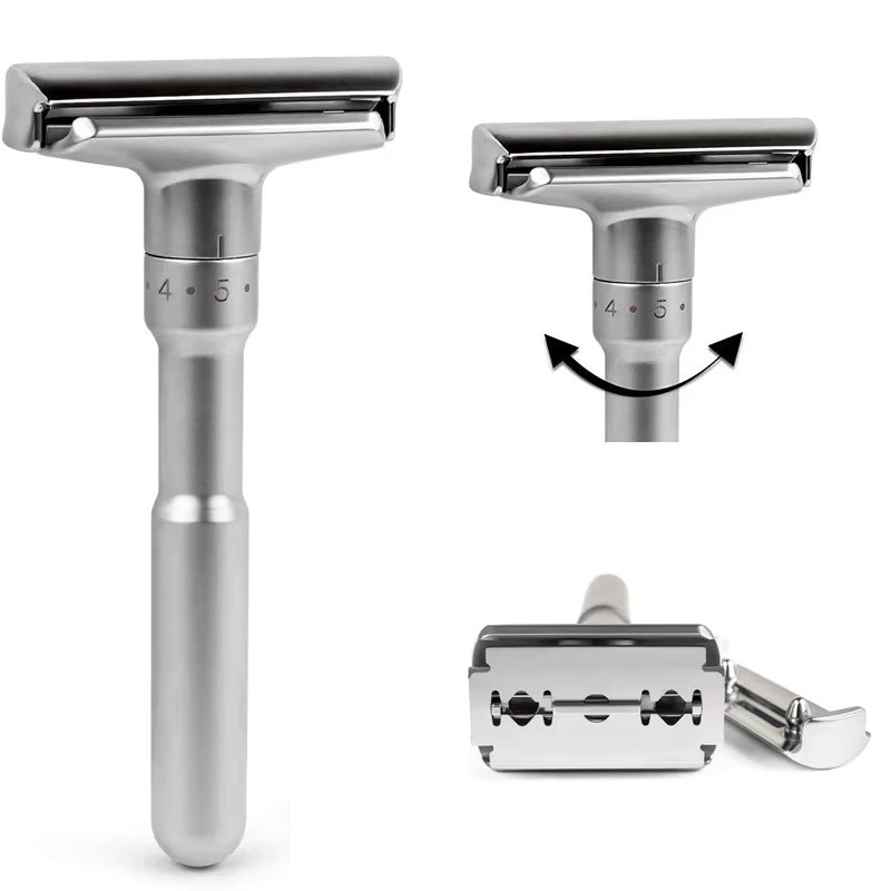 YUNCHI Upgrades Men's Razor Manual Shaving Razor for Men Adjustable Sharpness Stainless Steel Blade Shaving Shaver