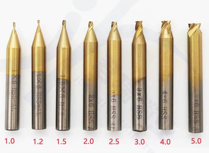 1pc Defu titanium twist milling cutter drill bit 1.5MM 2MM 2.5MM 3MM 4MM 5MM for car remote key cut machine locksmith tool