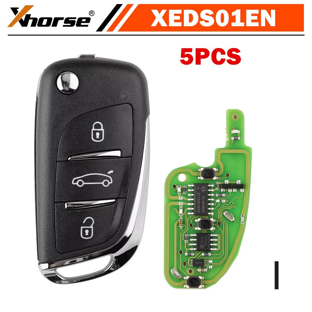 5PCS/LOT Xhorse XEDS01EN DS Style Super Remote 3 Buttons with Built-in Super Chip Transponder English Version