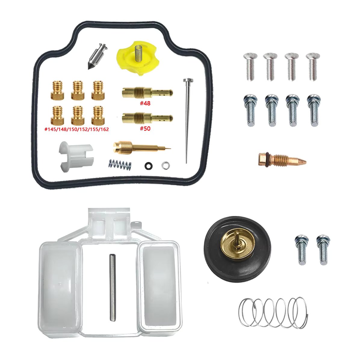 HONDA DOMINATOR 650 NX650 Carburetor Repair Kit Float AIR CUT OFF Diaphragm Parts