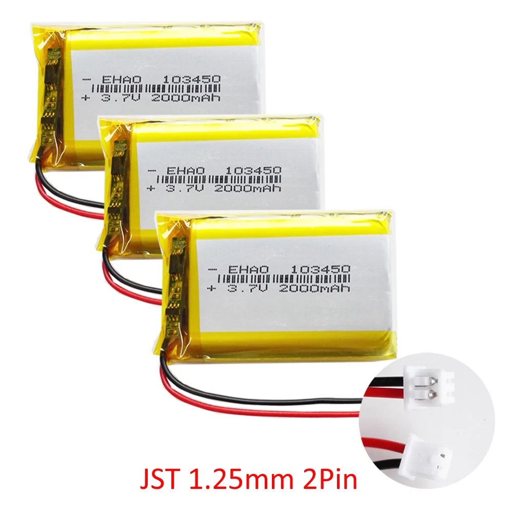 3pcs 2pin 1.25mm