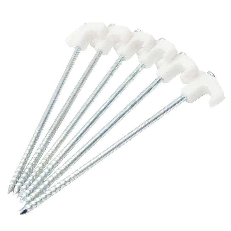 25 Cm Tent Pegs Nails With Rope Stake Camping Hiking Equipment Outdoor Traveling Fluorescence Ground Tent Accessories