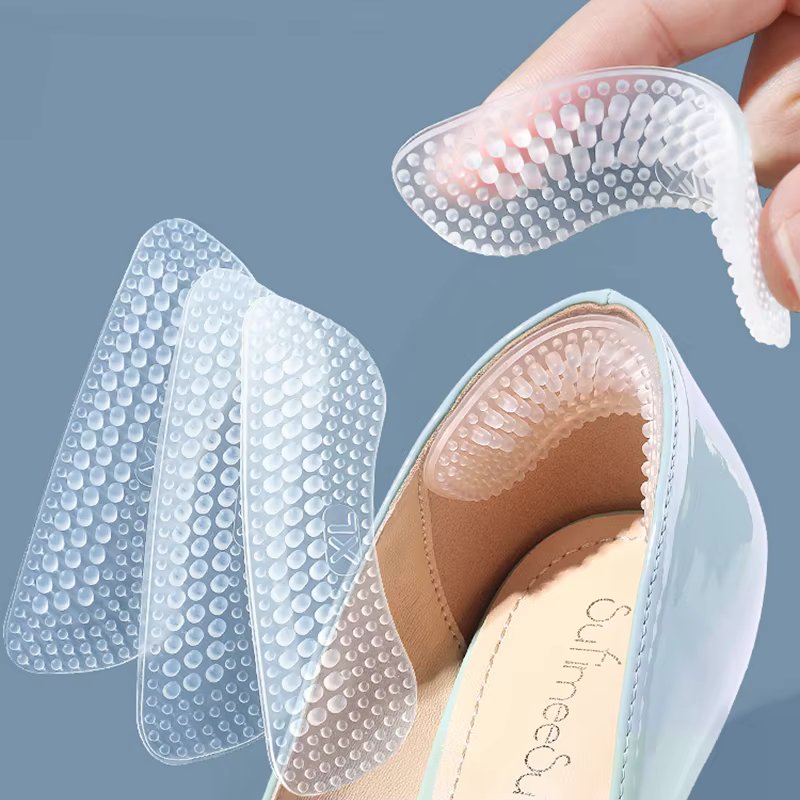 1 Pair Silicone Heel Stickers Heels Grips for Women Men Anti Slip Heel Cushions Non-Slip Inserts Pads Foot Heel Care Protector