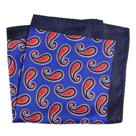 Tailor Smith Men Pocket Square Fashion Luxury Large Size 33x33cm Suit Handkerchief Floral Checked Paisley Pocket Handkerchief