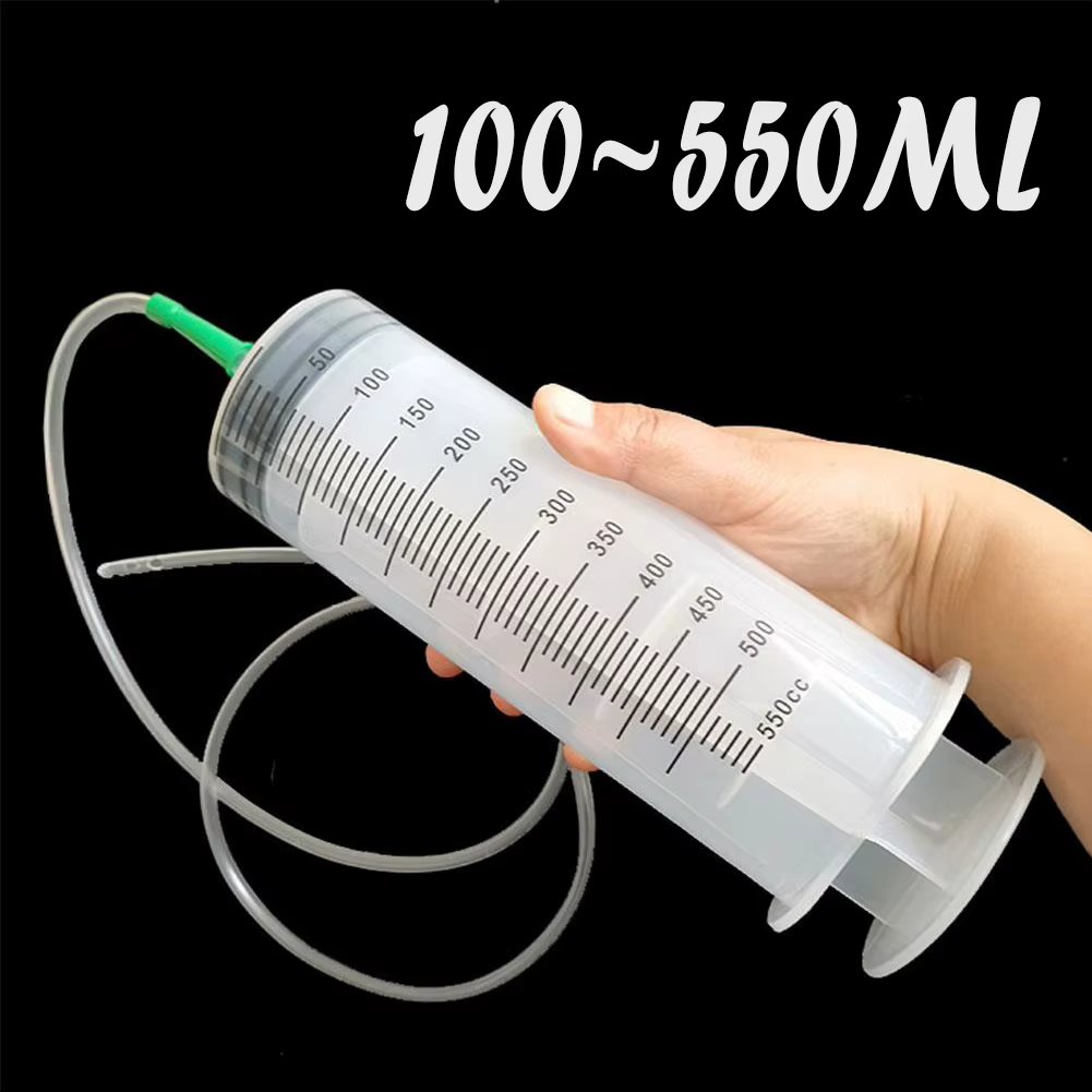 100ML-550ML With et Feeding Large 1M Hose apacity Syringes Measuring Washable Plastic Injector Reusable Pump Nutrient Syringe