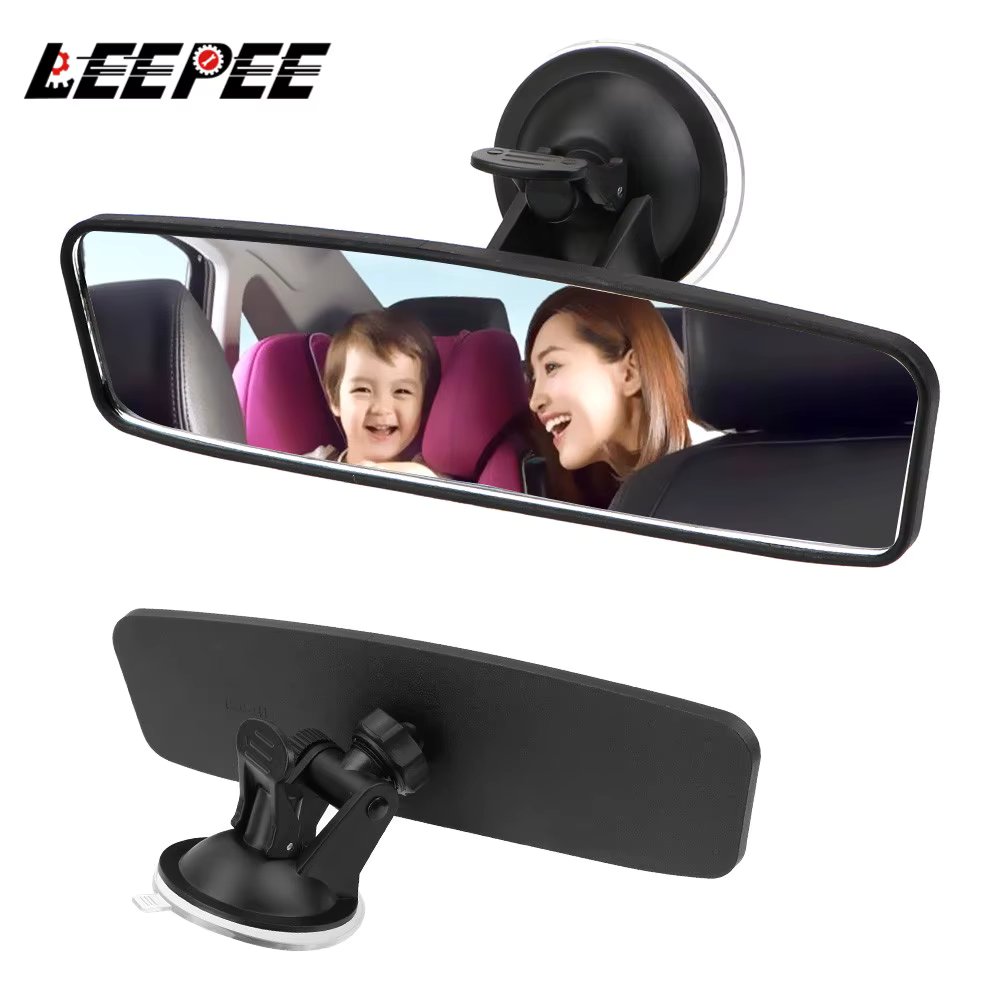 LEEPEE Car Interior Rear View Mirror Wide-angle Rearview Mirror 360° Rotates Adjustable Suction Cup Universal Auto Accessories