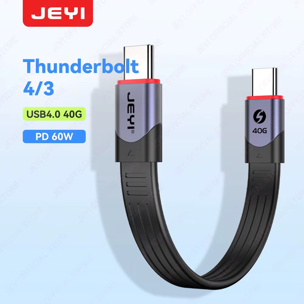 JEYI USB 4.0 Cable, 40 Gb/s Data Transfer, 240W PD5.0 Power Charging, Compatible with Thunderbolt 4/3, USB-C and USB4 Devices