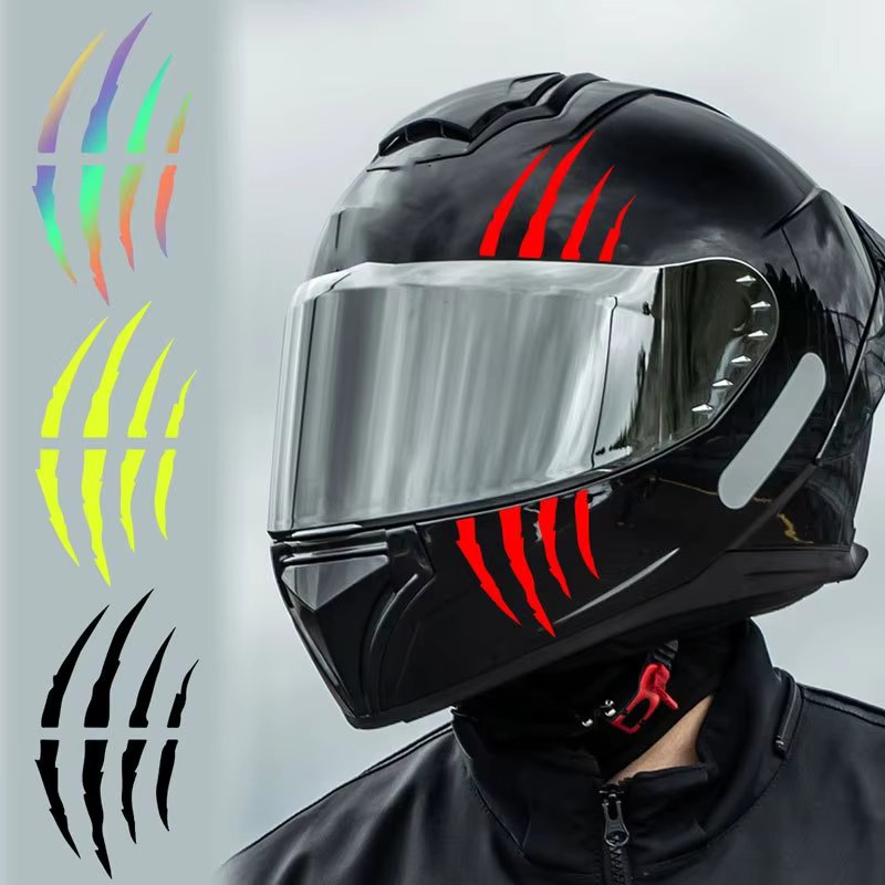 Motorcycle Helmet Stickers Creative Monster Claw Scratches Vinyl Decals Waterproof DIY Motorbike Fuel Tank Scooter Body Decor