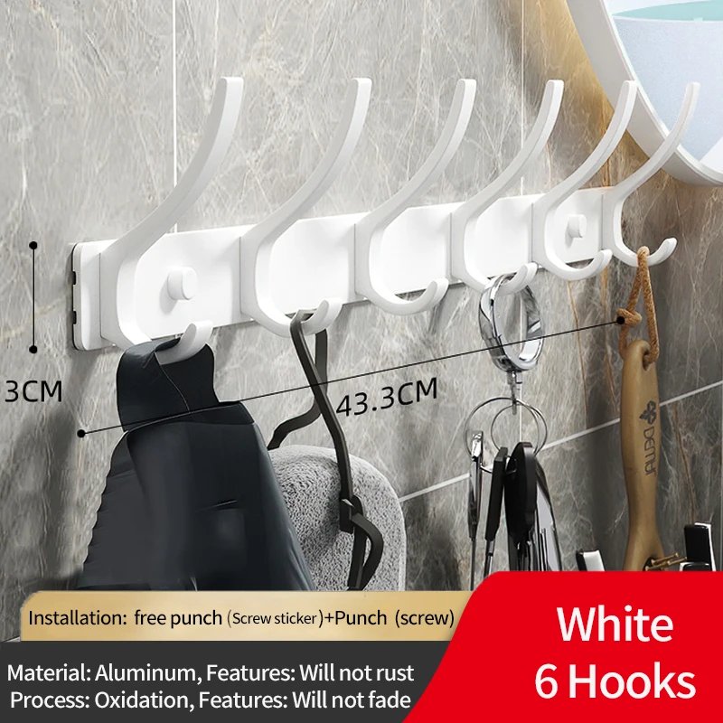 White 6-hook