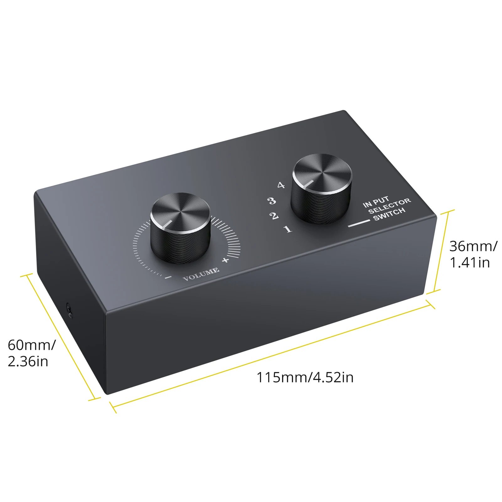 6X1/1X6 6 Way Bi-Directional RCA Stereo Audio Switch 6 In 1 Out or 1 In 6 Out L/R Jack Sound Channel RCA Audio Switcher Selector