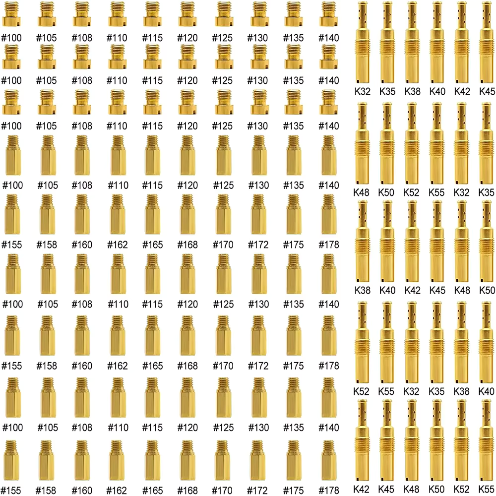 40&120 Pcs Carburetor Main Jet Kit Include 90 pcs Main Jets and 30 pcs Slow Pilot Jet For PWK CVK PE Keihin OKO Carb KOSO Polini