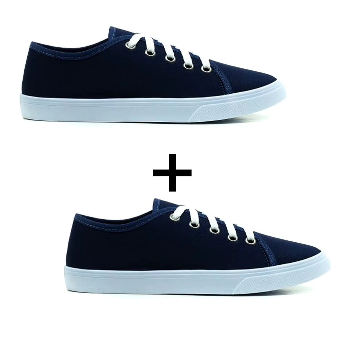 Kit 2 Pares De Tênis Casual Feminino Básico Liso Confortável Moderno Moda Blogueira